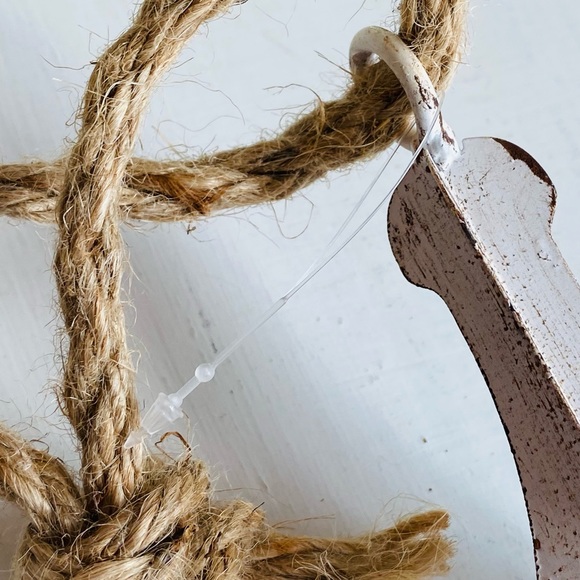 New Anthropologie Shabby Chic Holiday Ornament with Rope Tie - Picture 4 of 15